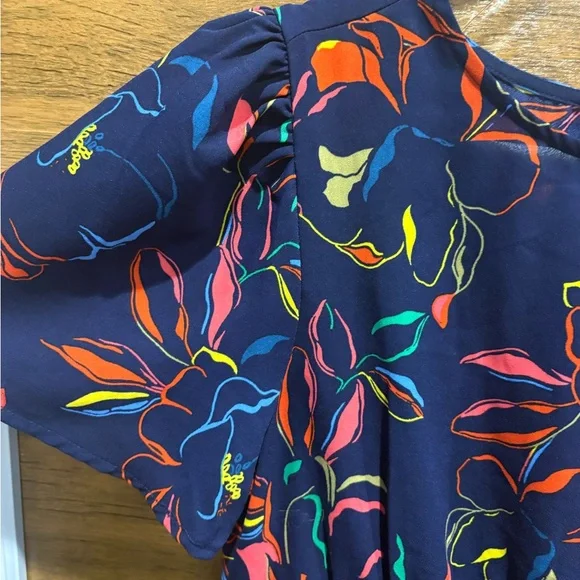 SugarLips Floral Navy Dress - Picture 6 of 10